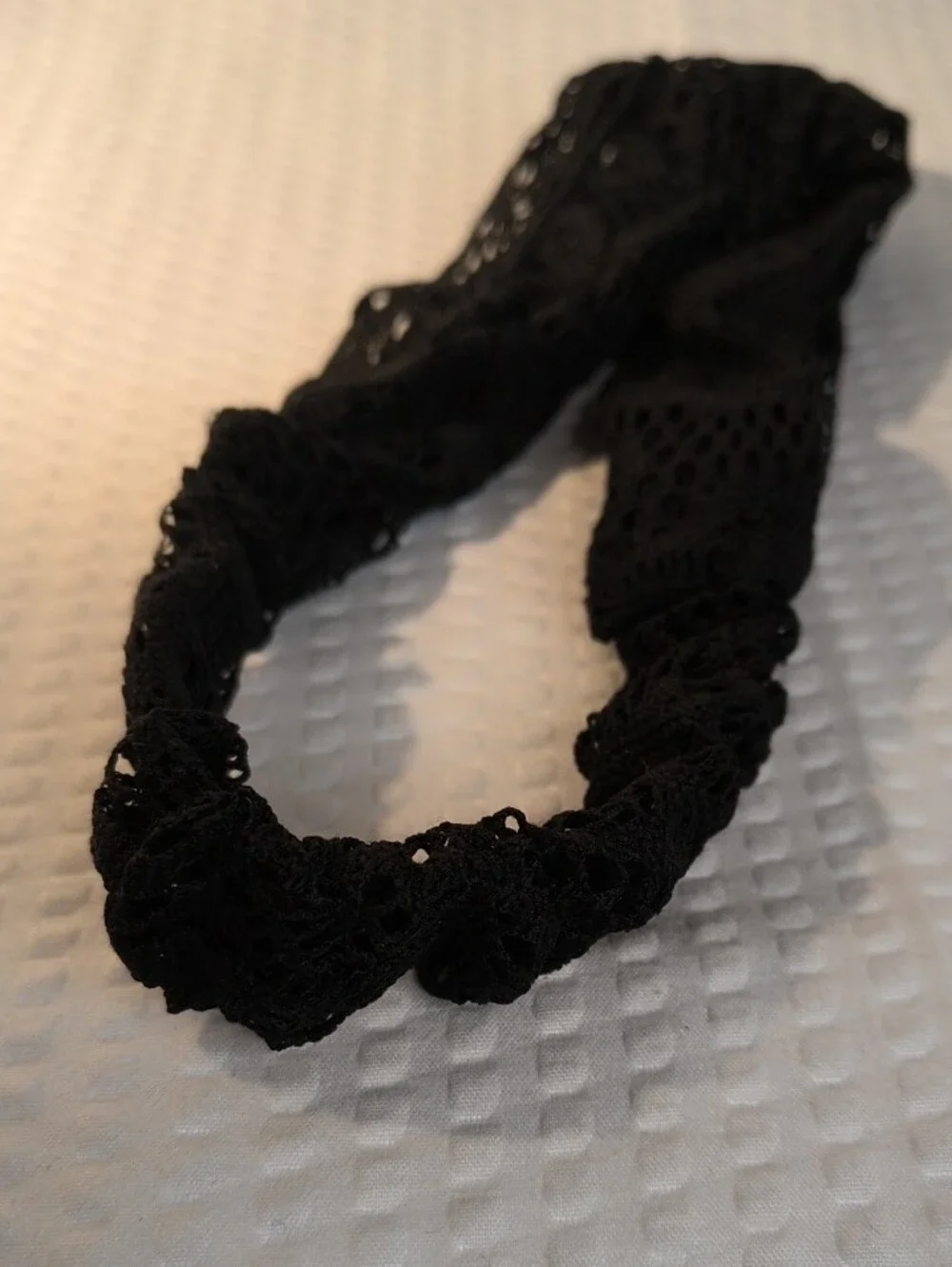 Black Lace Elastic Headband - Women Accessories NWOT